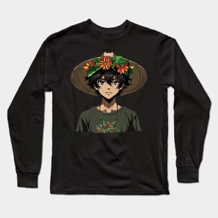 Cinco de mayo mexican anime boy Long Sleeve T-Shirt